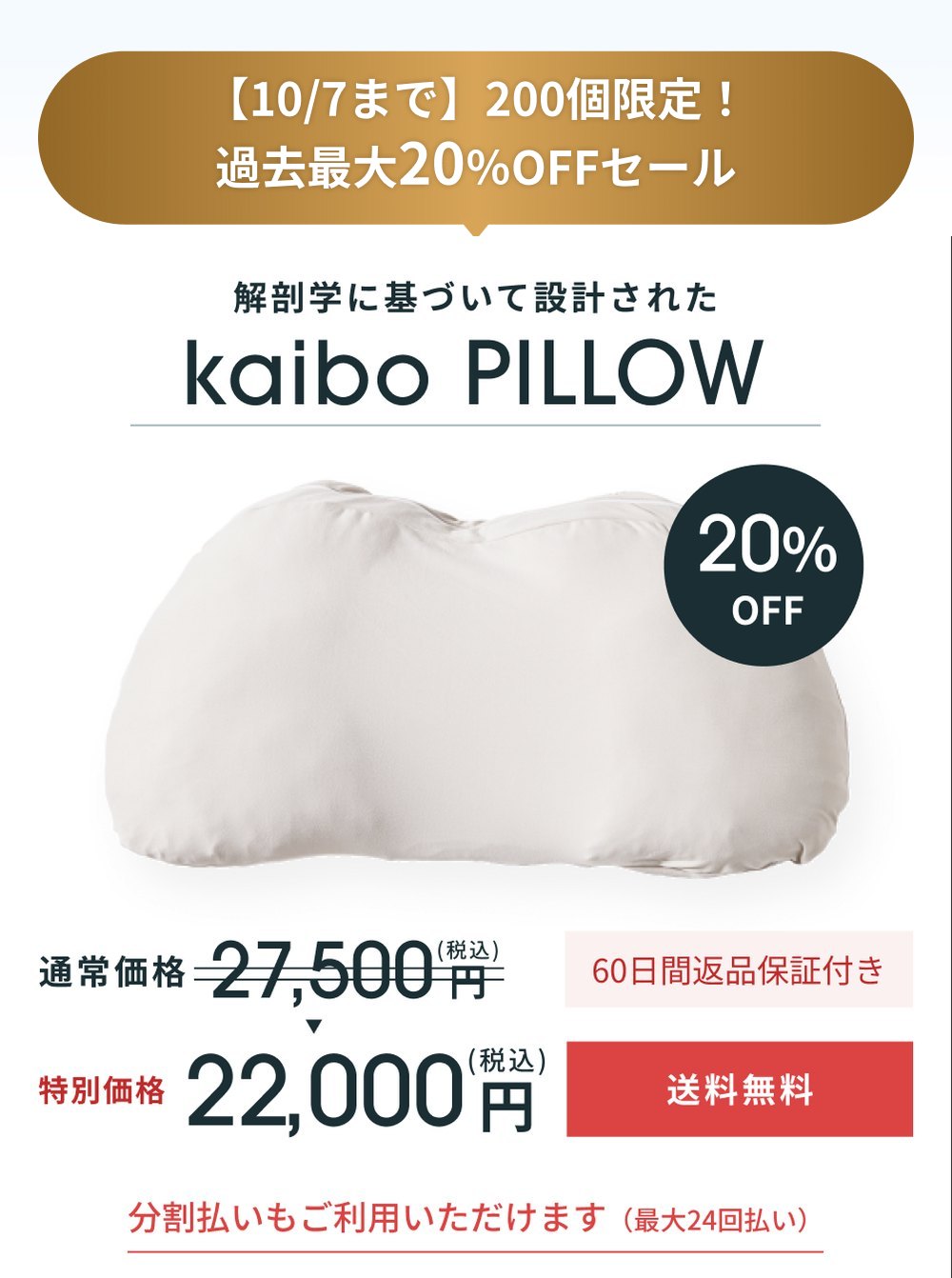 【10/7まで】200個限定！過去最大20%OFFセール 特別価格22,000円（税込） 60日間返品保証付き 送料無料