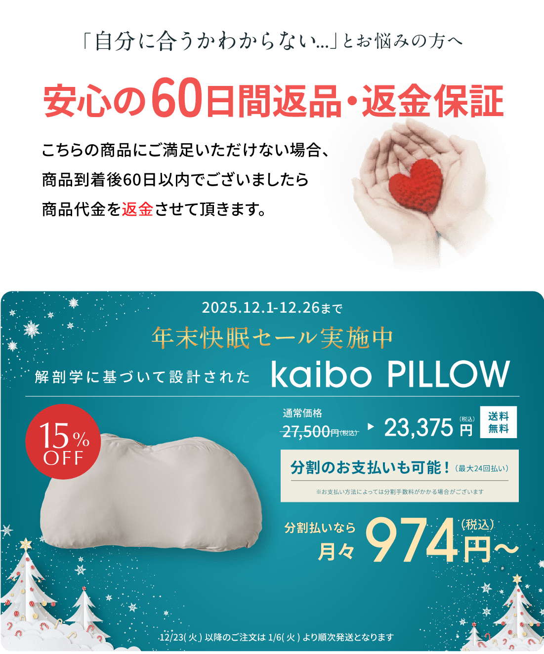 kaibo PILLOW 27,500円(税込) 送料無料 60日間の返品返金保証