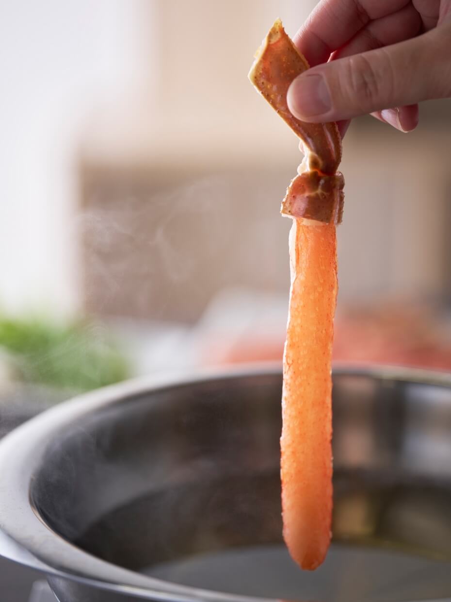 【5L〜6Lサイズ】大型生ずわい棒肉フルポーション 500g（お刺身可） ※Kani-to特製かに酢付き