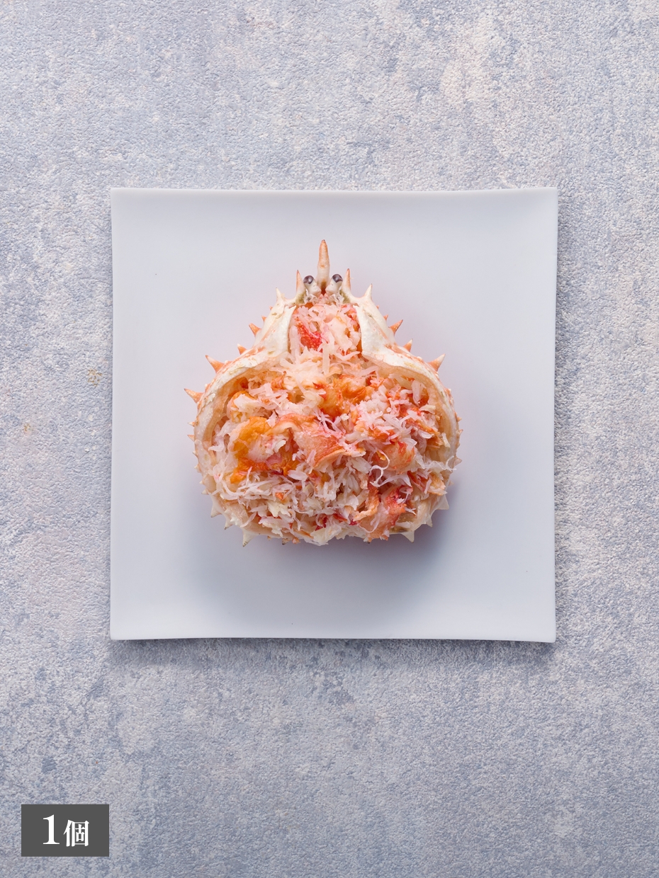 北海道産タラバ甲羅盛り1個 ※Kani-to特製かに酢付き