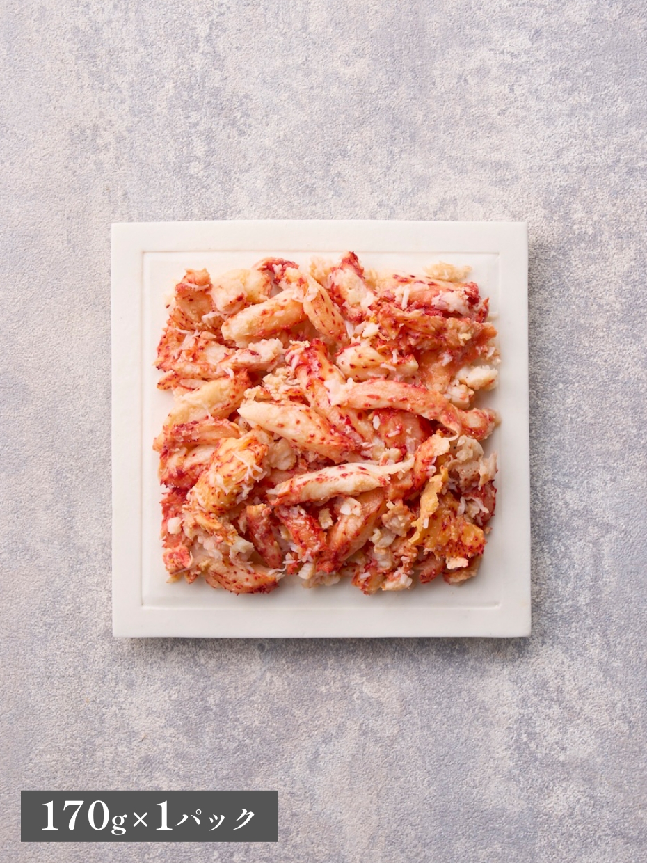 北海道産 ボイル花咲がに むき身 170g ※Kani-to特製かに酢付き