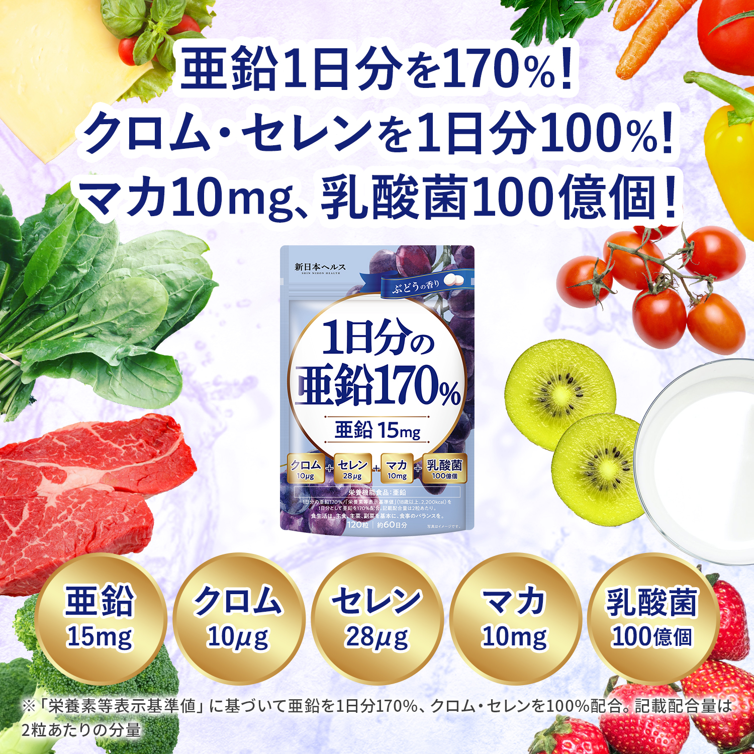 1日分の亜鉛170％
