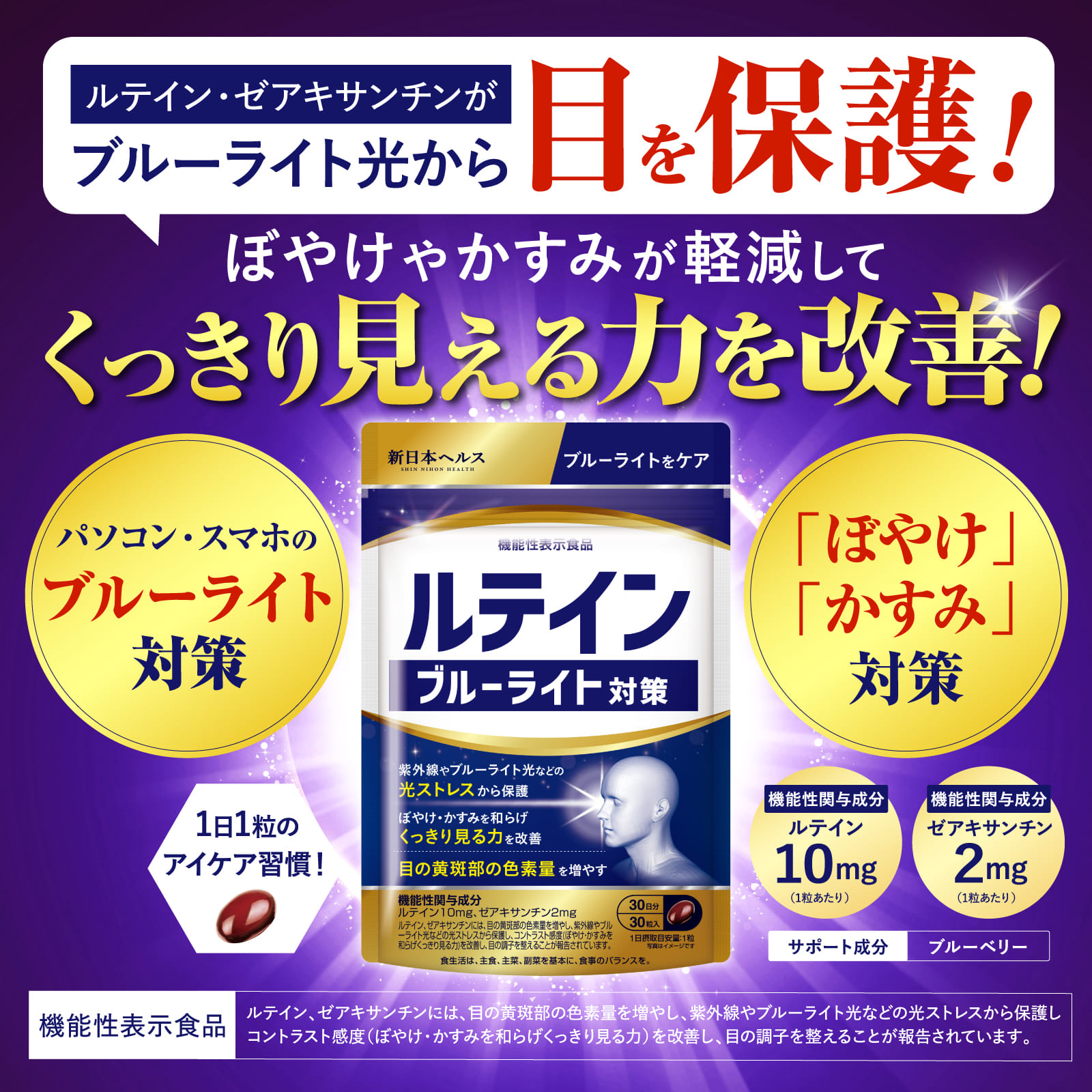 ルテインブルーライト対策