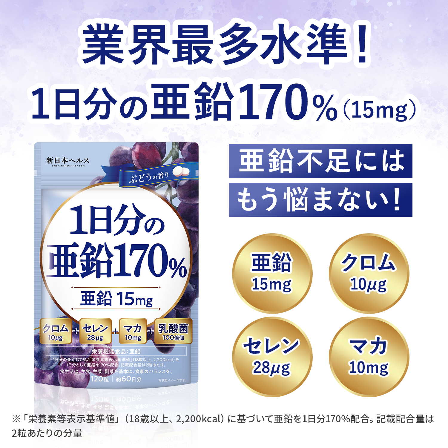 1日分の亜鉛170％
