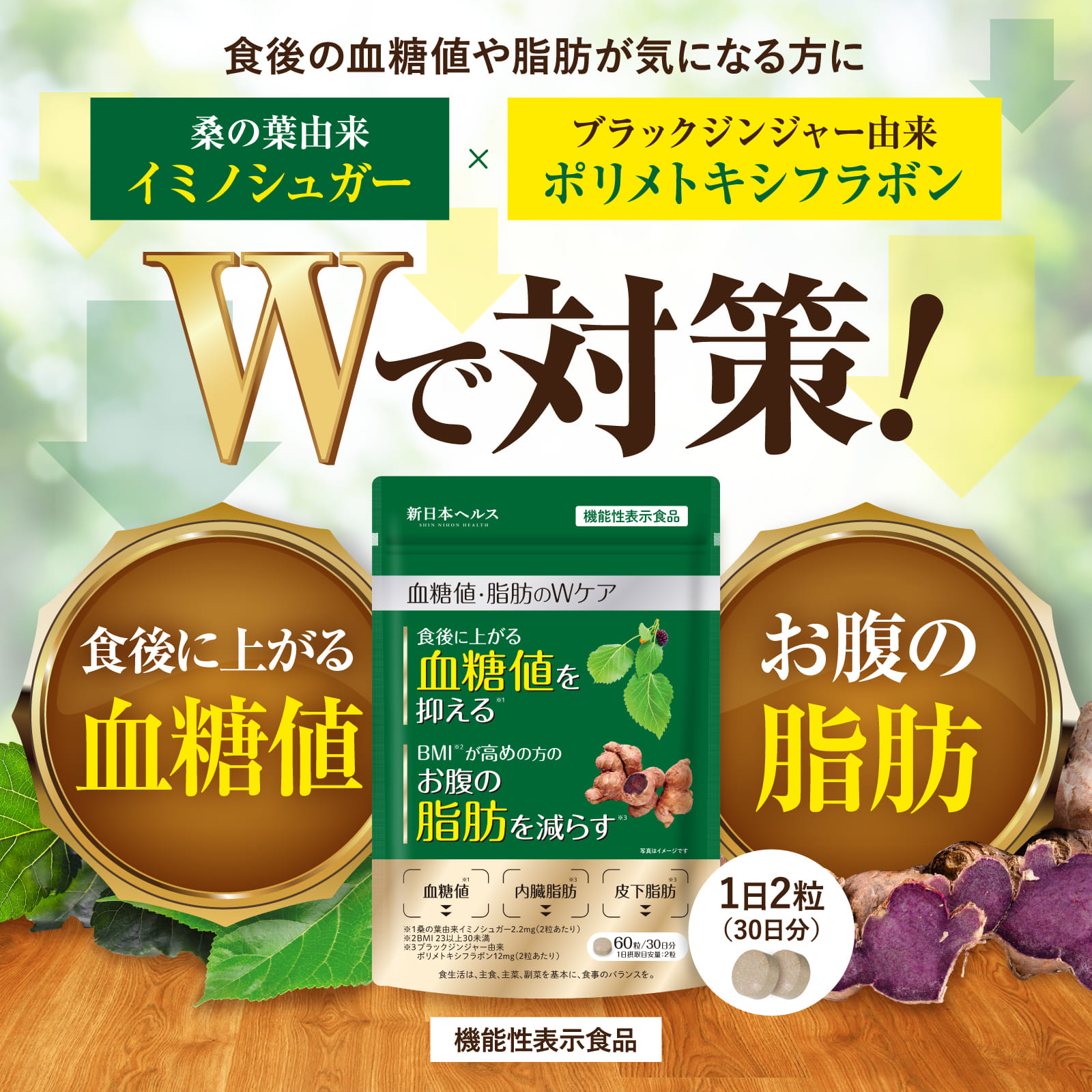 血糖値・脂肪のWケア