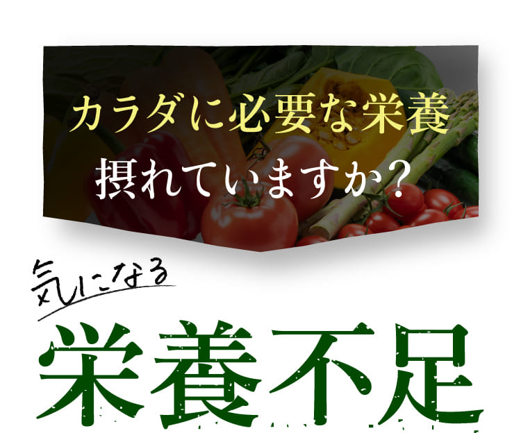 カラダに必要な栄養摂れていますか？
