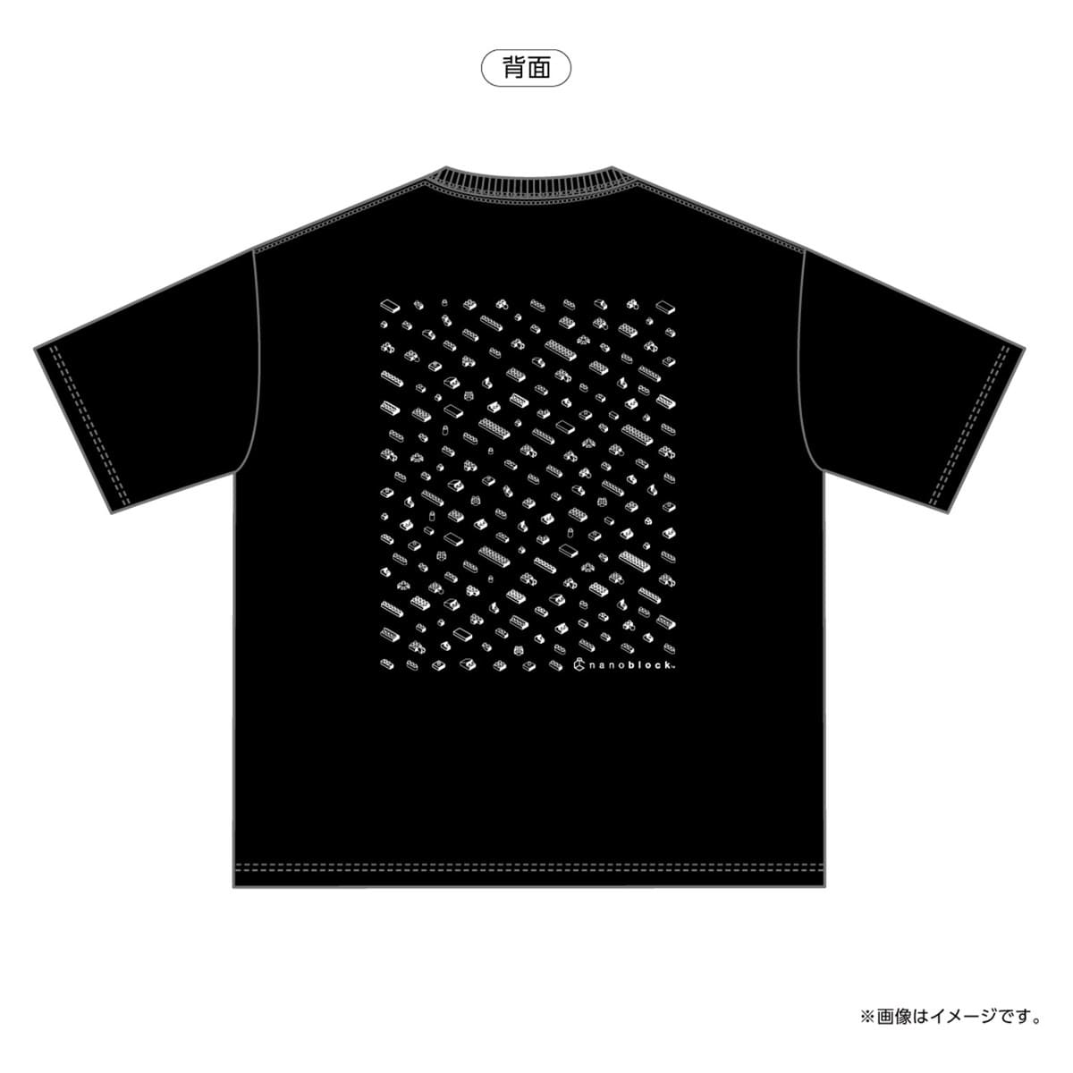 ナノブロック ビッグシルエット Tシャツ L (ブラック) 