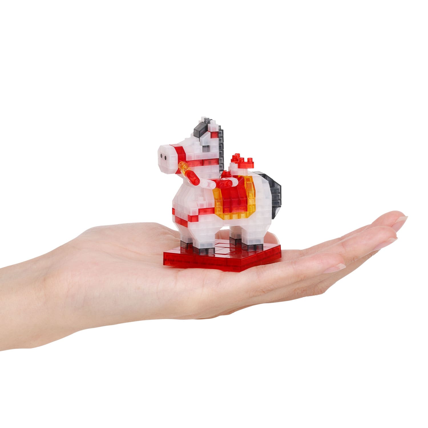 ナノブロック 干支 午 クリアver.