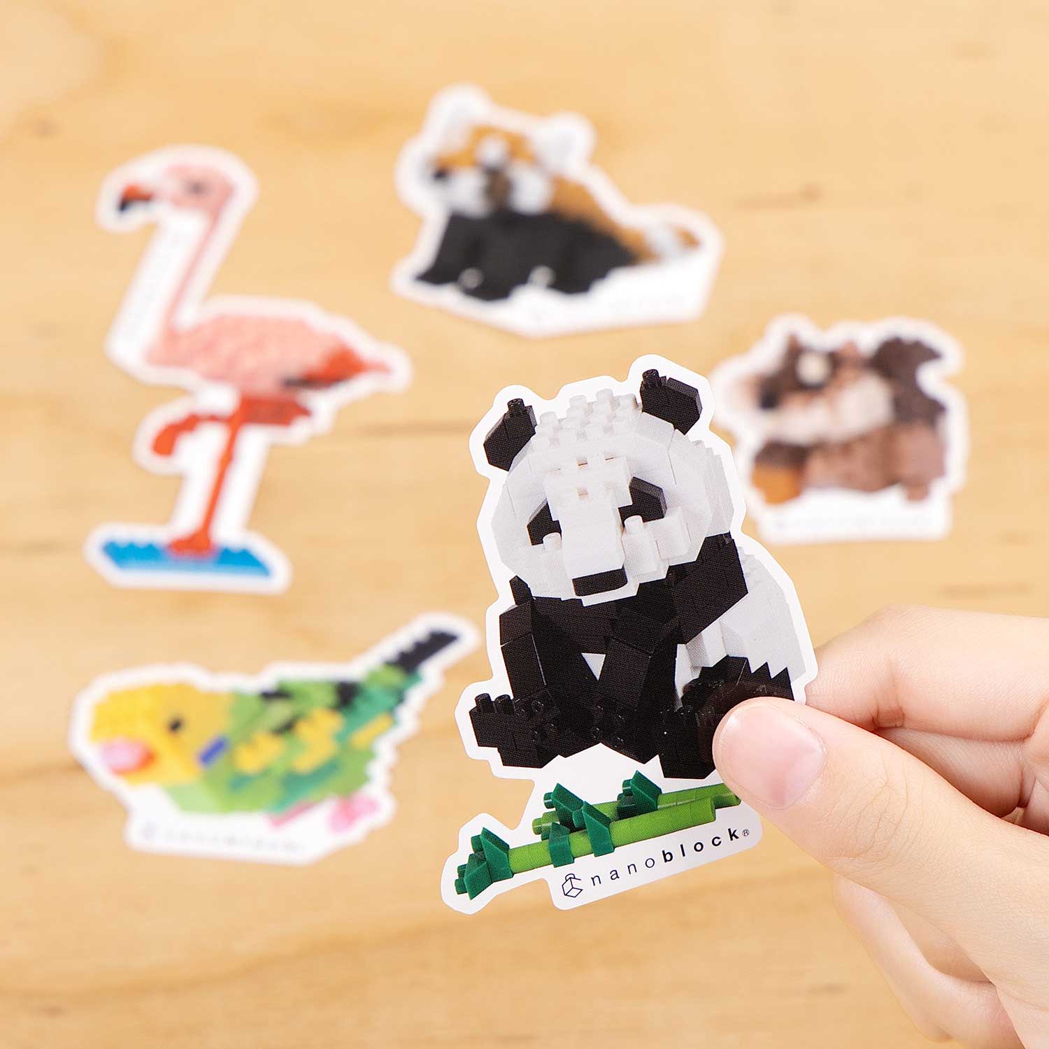 ナノブロック ステッカー 5種セット アニマル