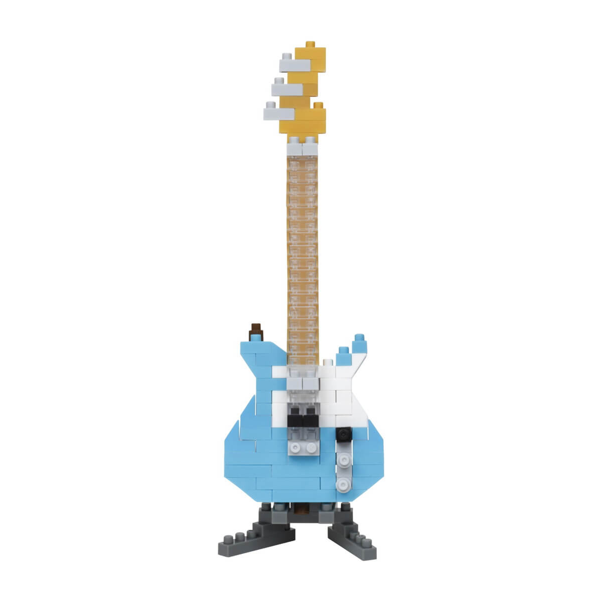 ナノブロック エレキギター パステルブルー