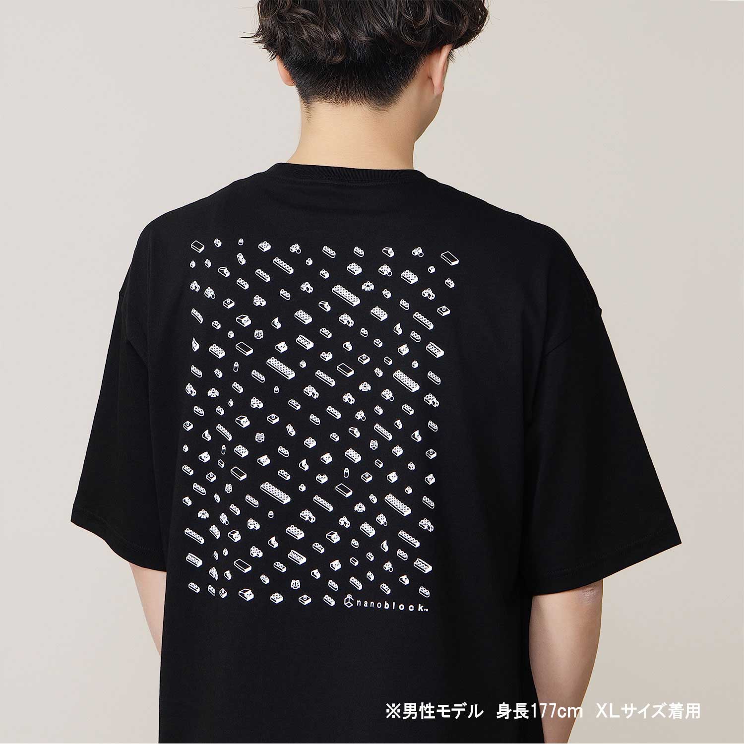 ナノブロック ビッグシルエット Tシャツ L (ブラック) 