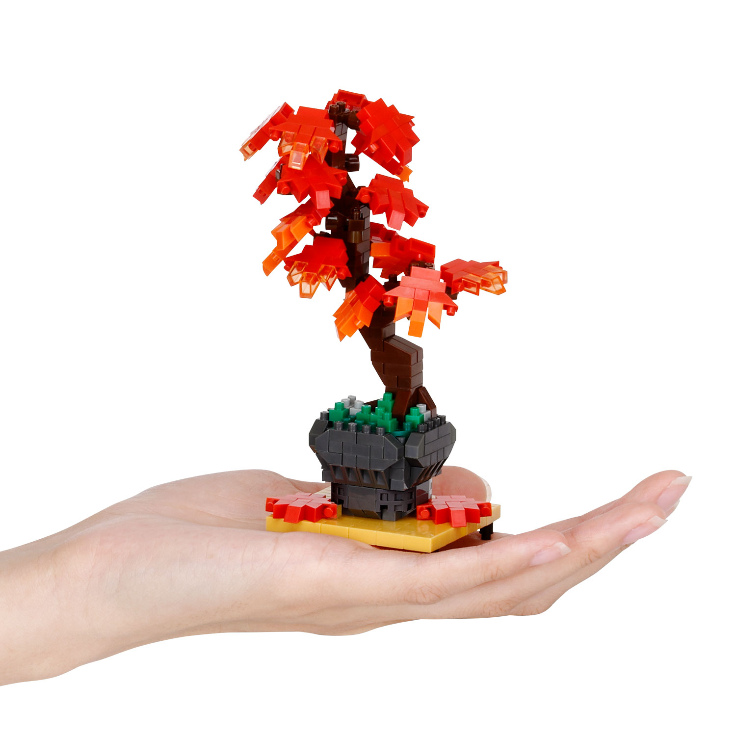 ナノブロック 盆栽 紅葉
