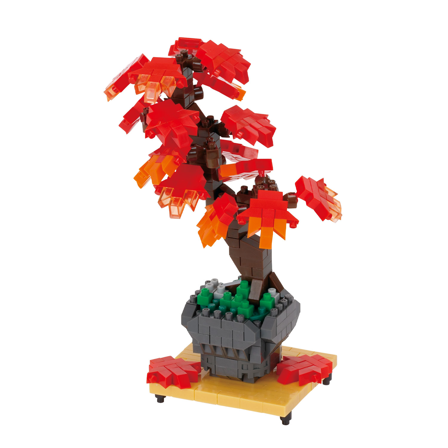 ナノブロック 盆栽 紅葉