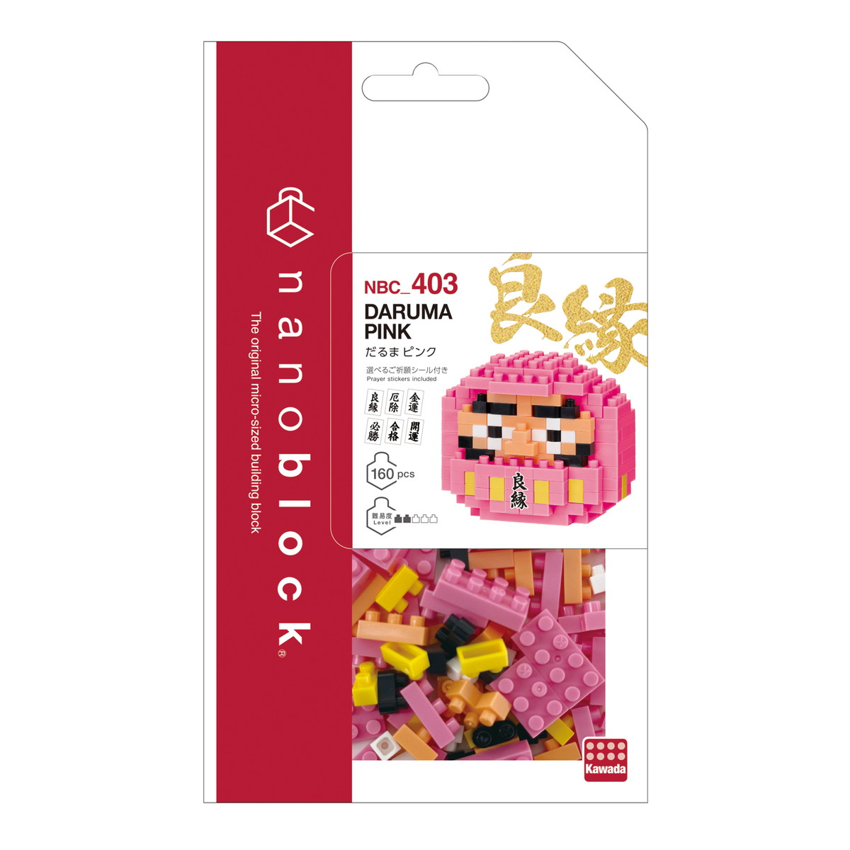 ナノブロック だるま ピンク