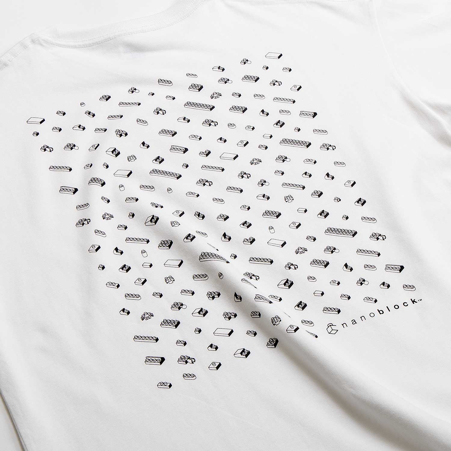 ナノブロック ビッグシルエット Tシャツ XL (ホワイト) 