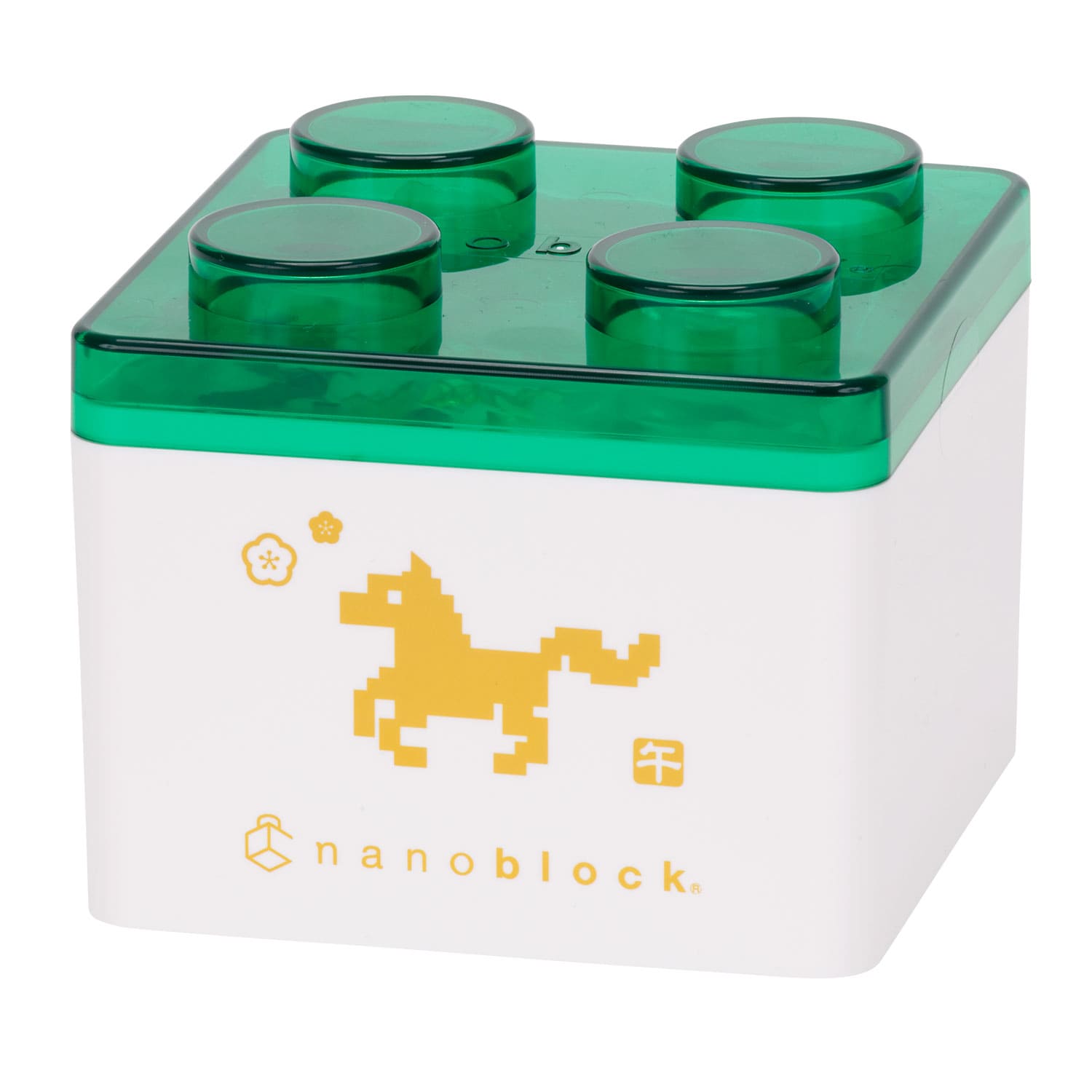 ナノブロック 干支 午 クリアver.