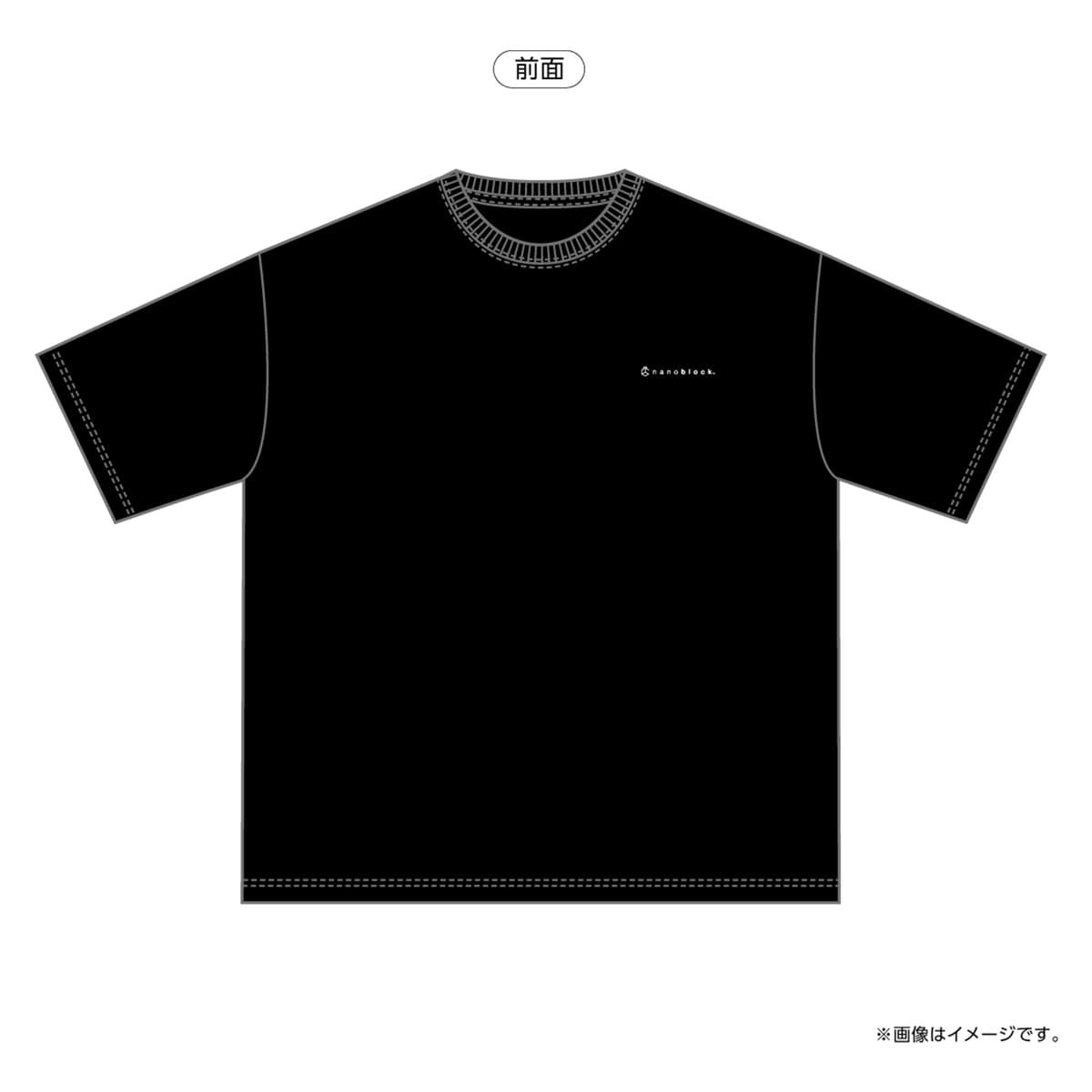 ナノブロック ビッグシルエット Tシャツ  XL (ブラック) 