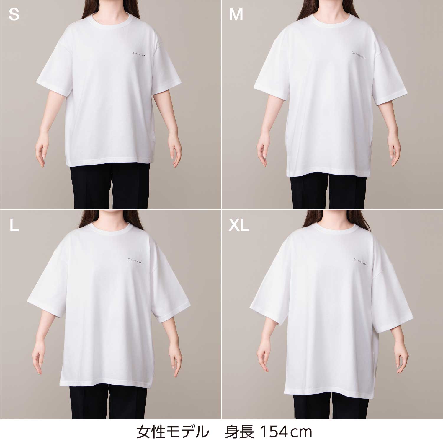 ナノブロック ビッグシルエット Tシャツ S (ホワイト) 