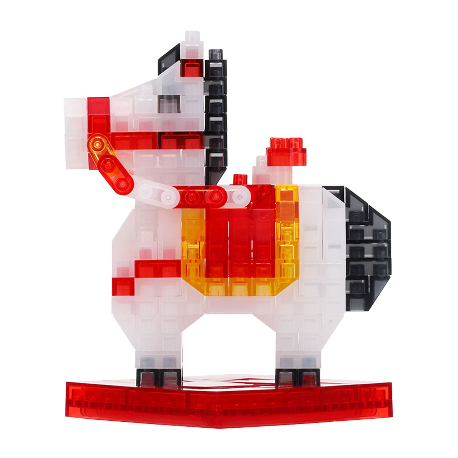 ナノブロック 干支 午 クリアver.