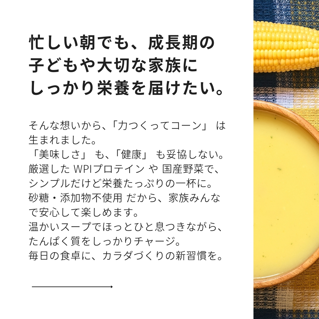 コーンスープ・プロテイン｜大サイズ（15食分）｜1袋