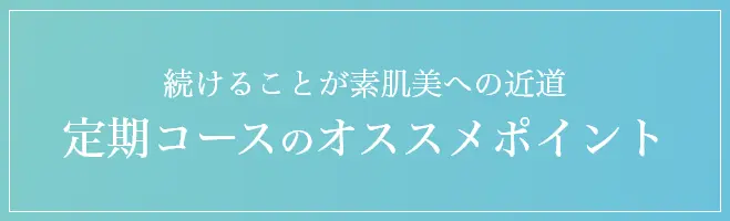 定期コースのオススメポイント
