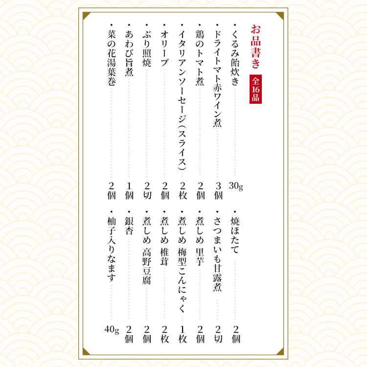 冷蔵おせち二段重「桜春」