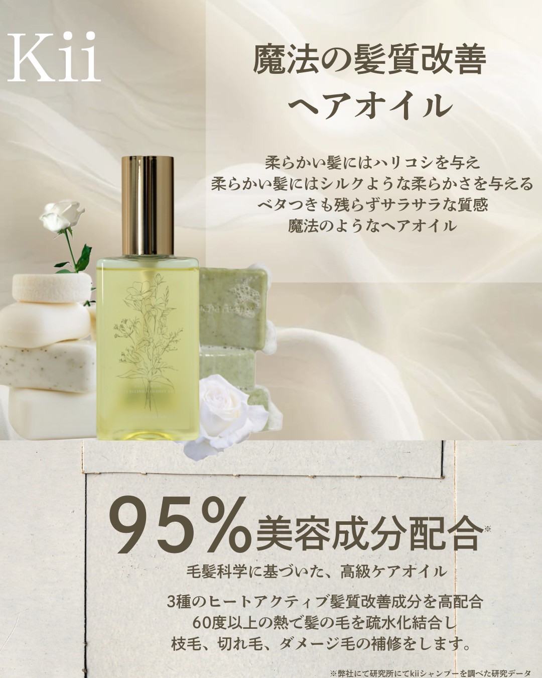 サボンの香り 魔法の髪質改善Kiiオイル 香りを選ぶ: サボンの香り