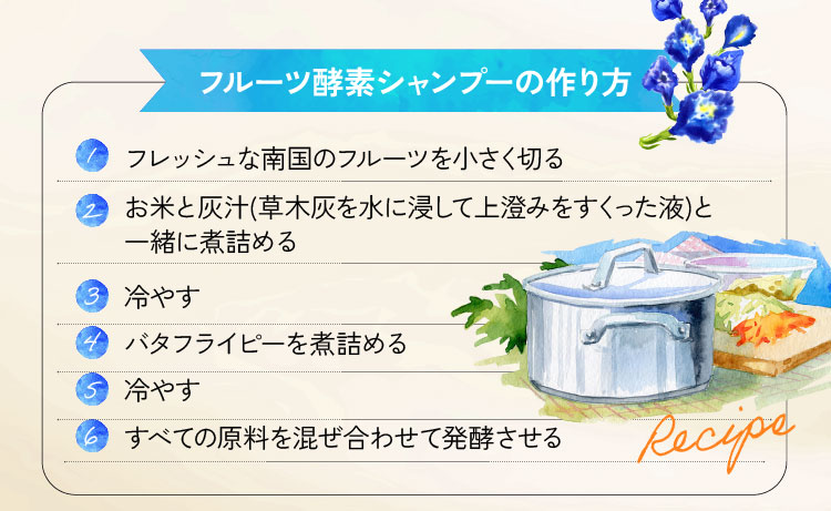 フルーツ酵素シャンプーの作り方