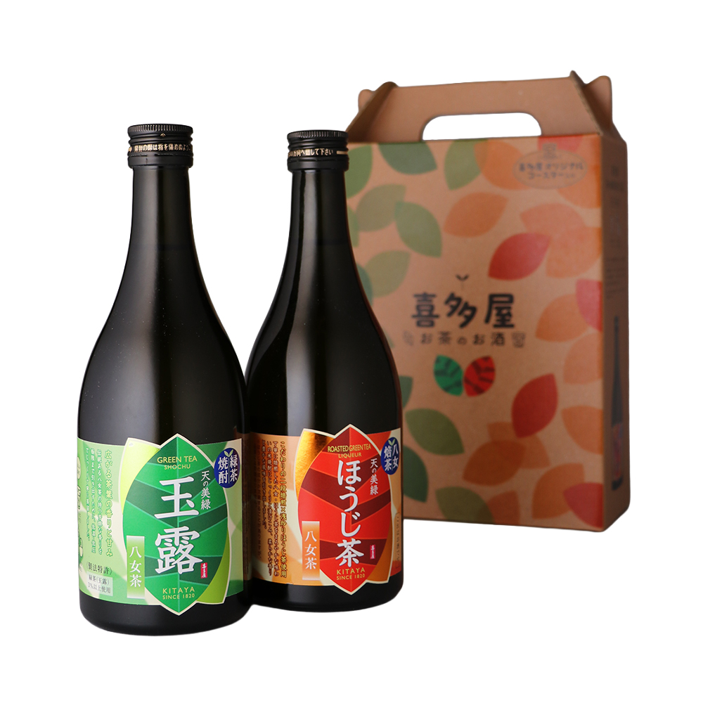 天の美緑 玉露・ほうじ茶 のみくらべセット コースター付＜専用箱入＞