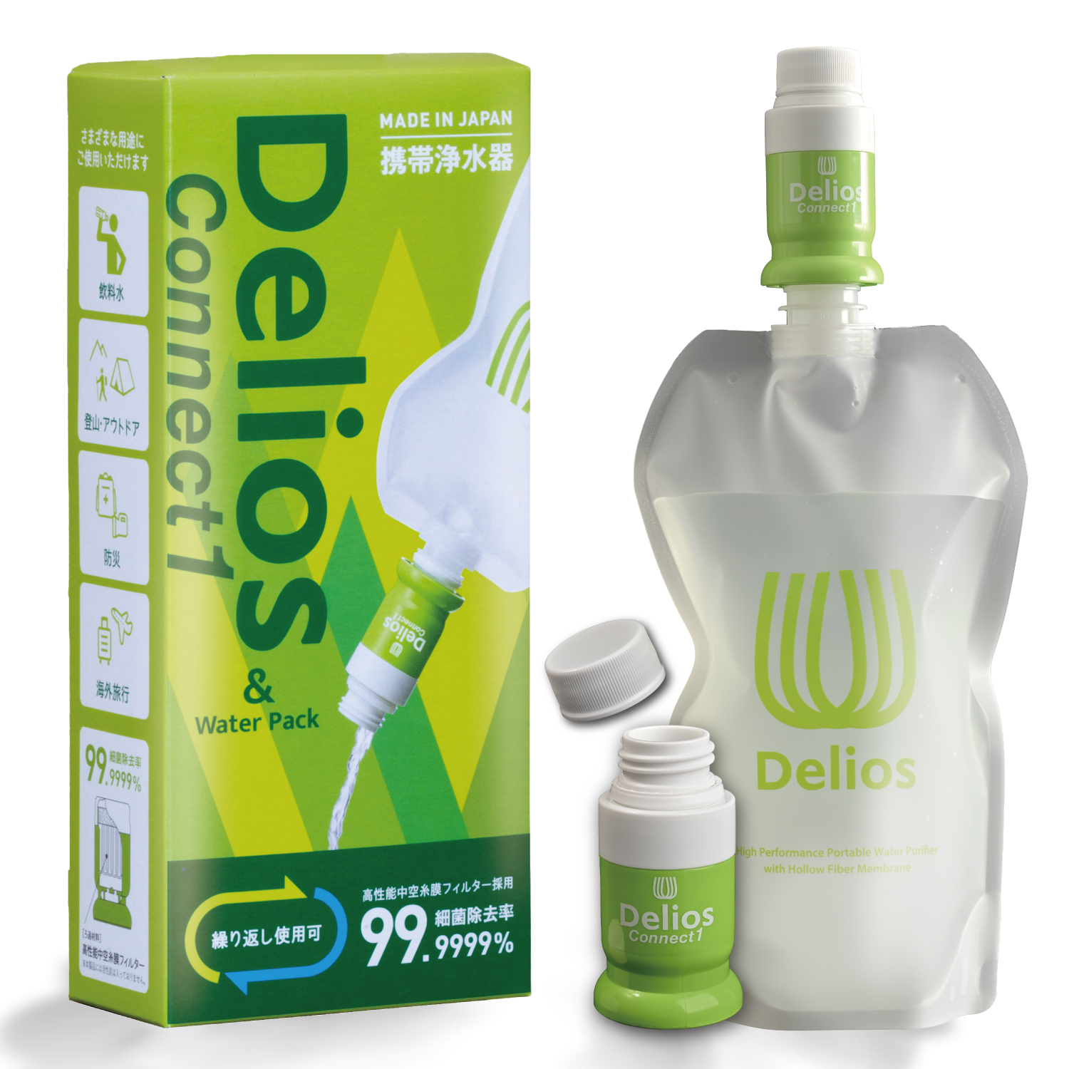 デリオス 【コネクト1】 ＆ウォーターパック1.2L／【繰り返し利用可能】 ウォーターパック付き: ウォーターパック付き