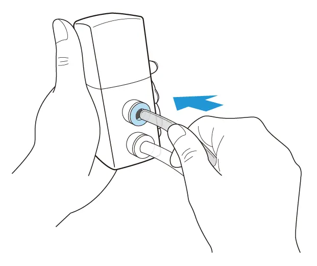 タップティにホースを差し込む様子のイラスト