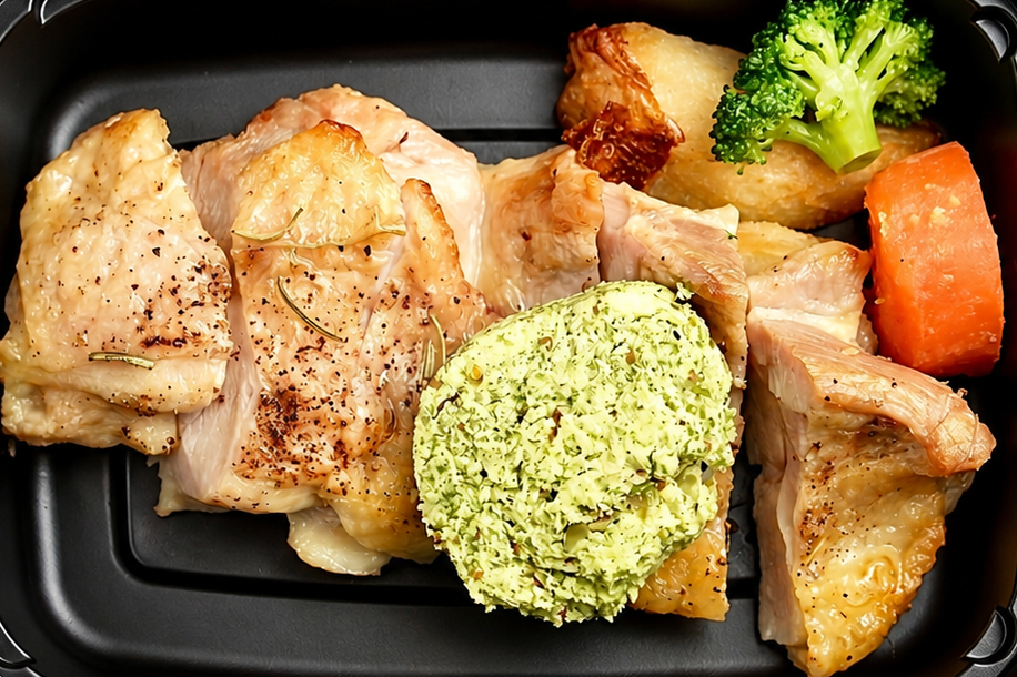 ハーブ香るローストチキン 魅惑の香草バターソース