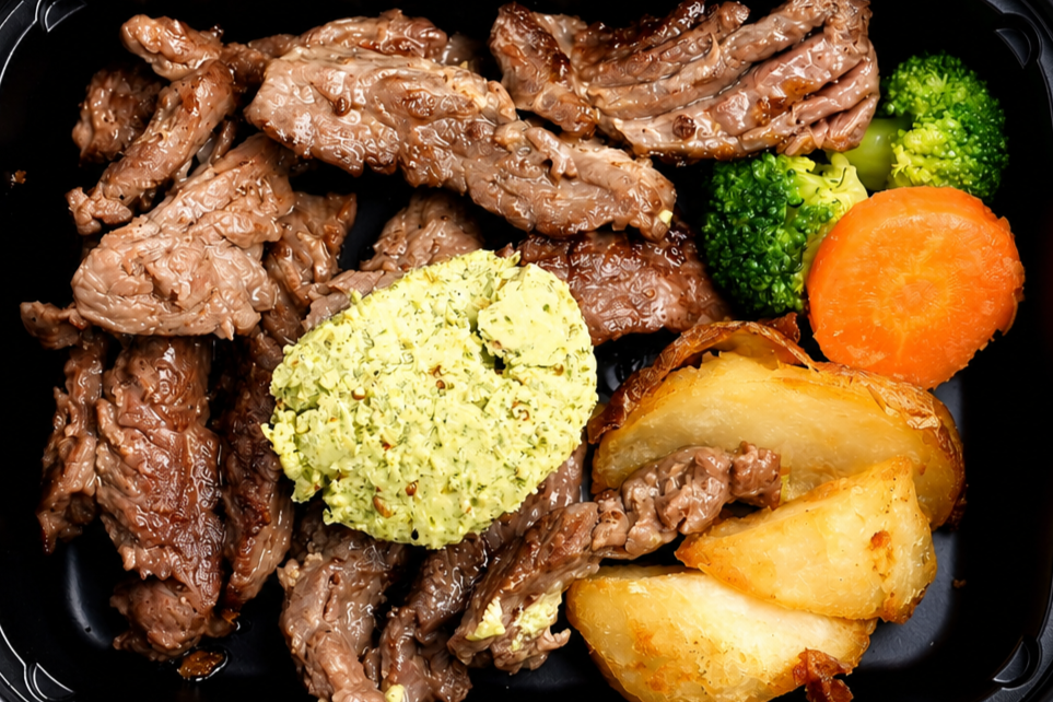 肉厚！柔らかハラミステーキENDO魅惑の香草バターソース