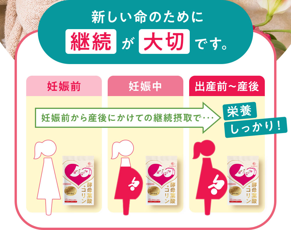 新しい命のために継続が大切です。