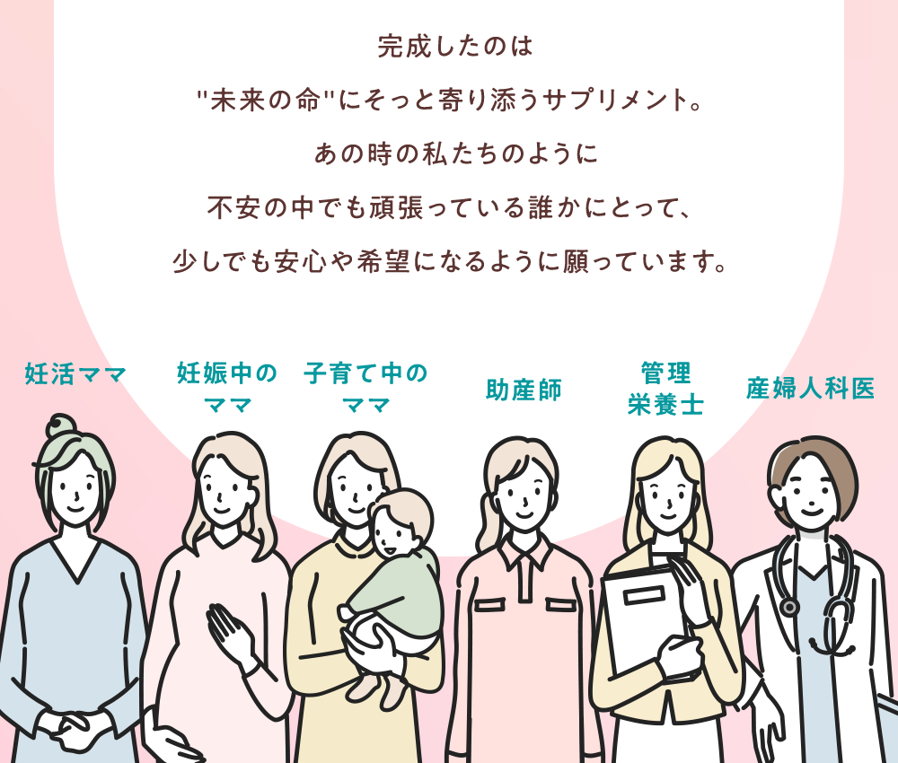 完成したのは未来の命にそっと寄り添うサプリメント。