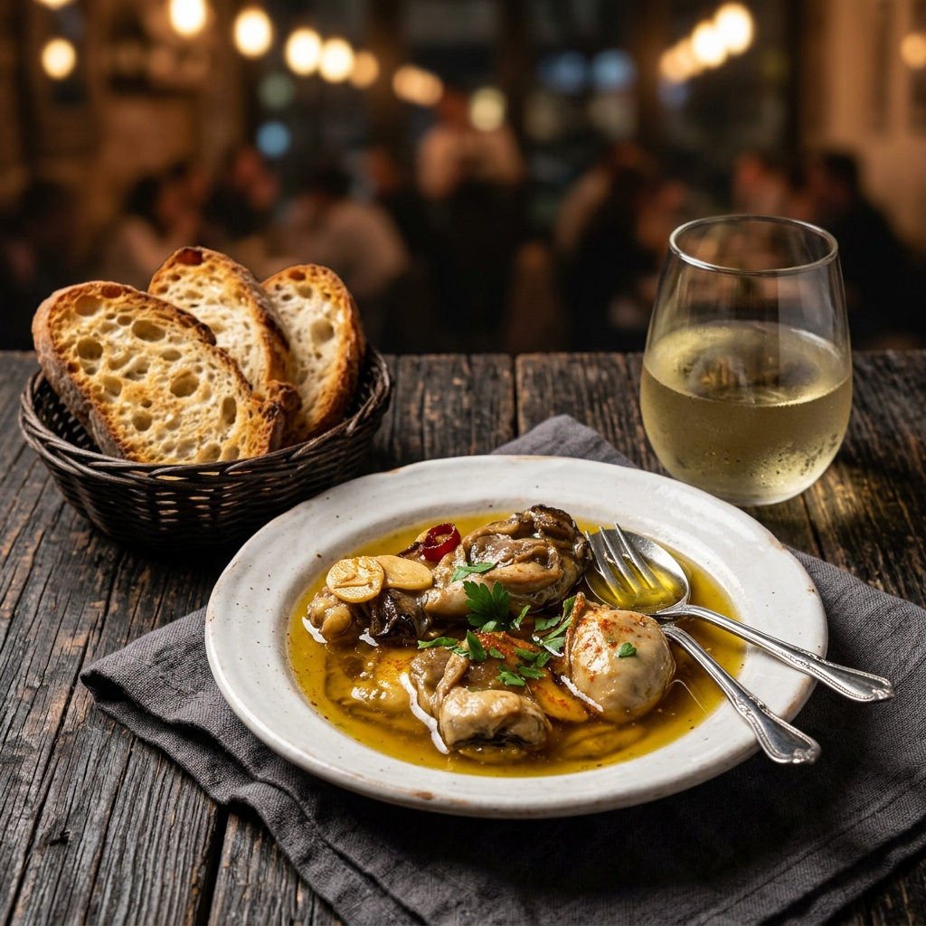 牡蠣のアヒージョ