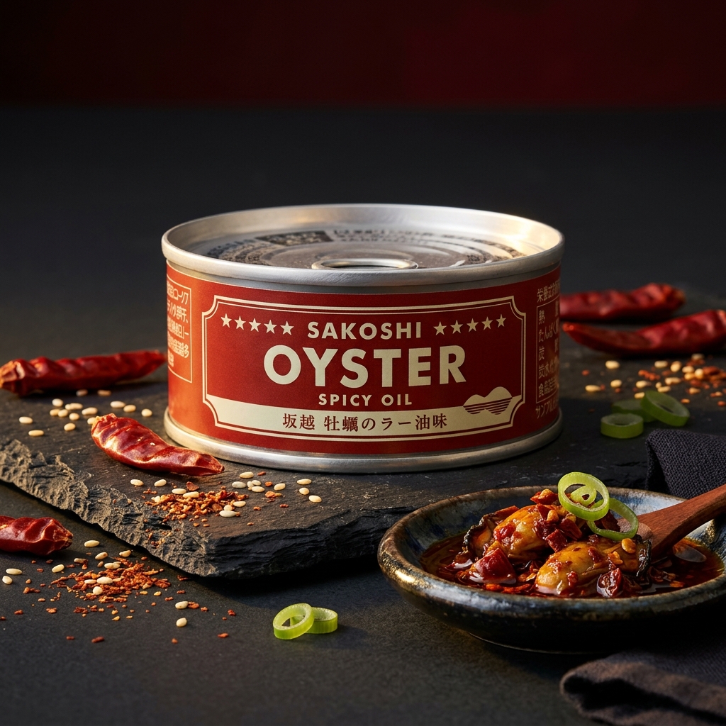 牡蠣のラー油味