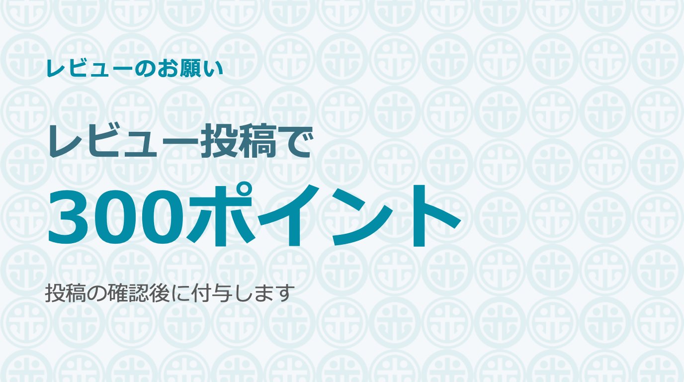 レビュー投稿で300ポイント