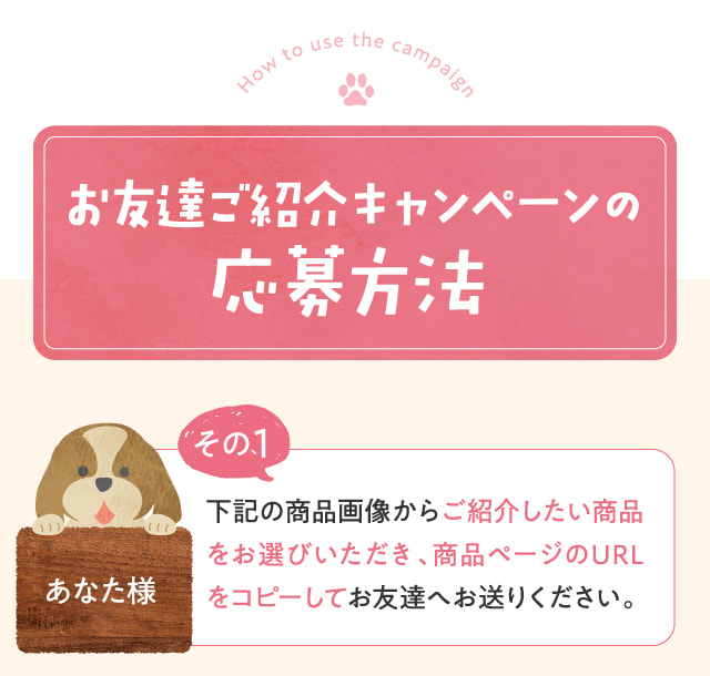 お友達ご紹介キャンペーンの応募方法