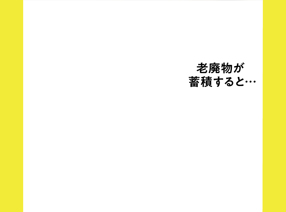 老廃物が蓄積すると...