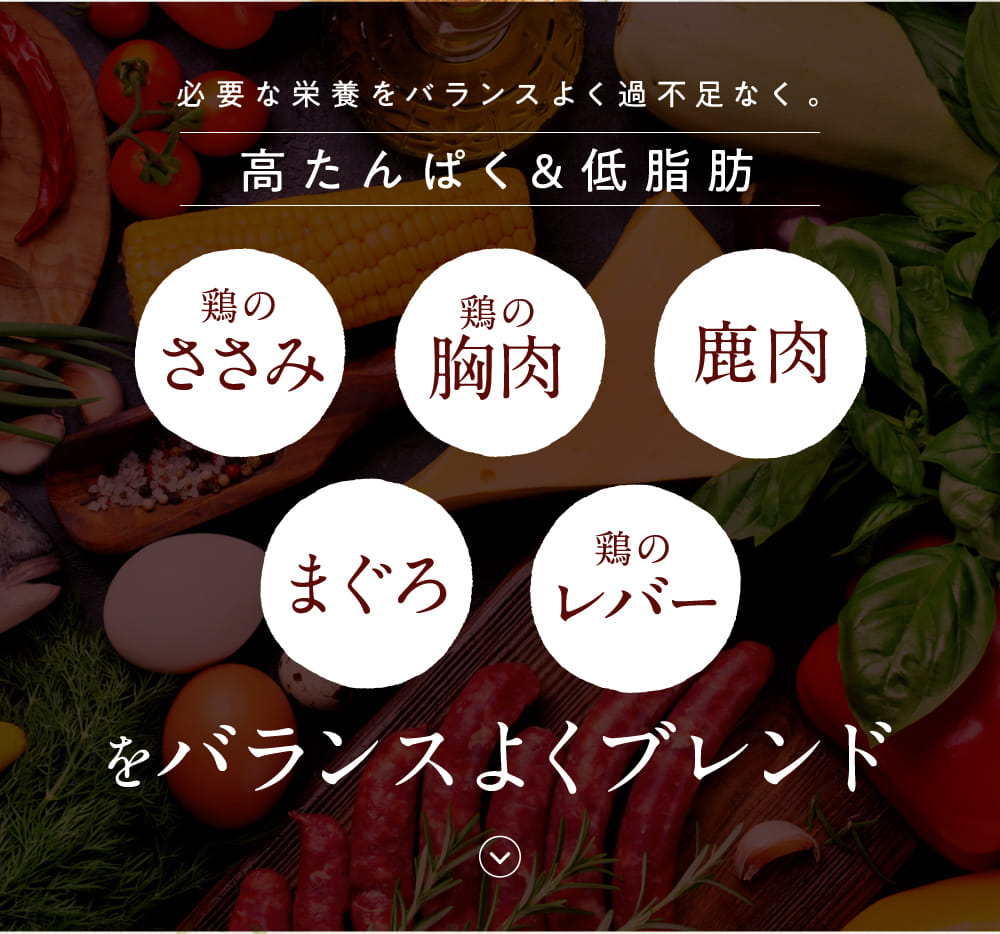 必要な栄養をバランスよく過不足なく。高たんぱく&低脂肪