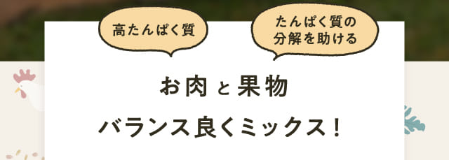 お肉と果物バランスよくミックス！