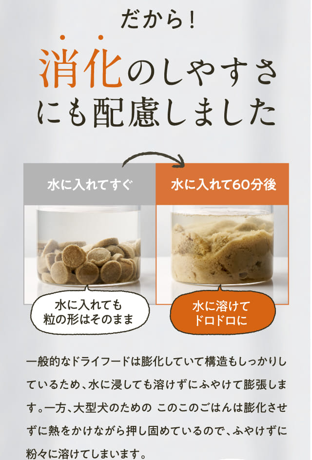 だから！消化のしやすさにも配慮しました
