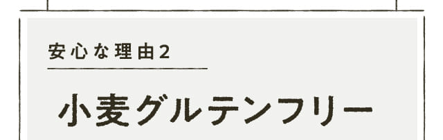 安心な理由2 小麦グルテンフリー