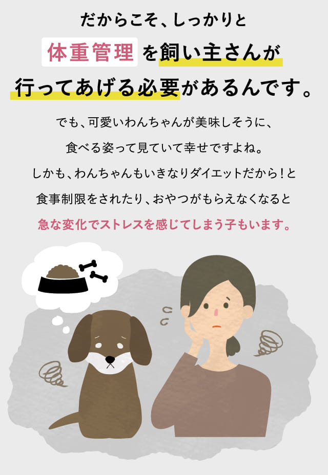 だからこそ、しっかりと体重管理を飼い主さんが行ってあげる必要があるんです。...