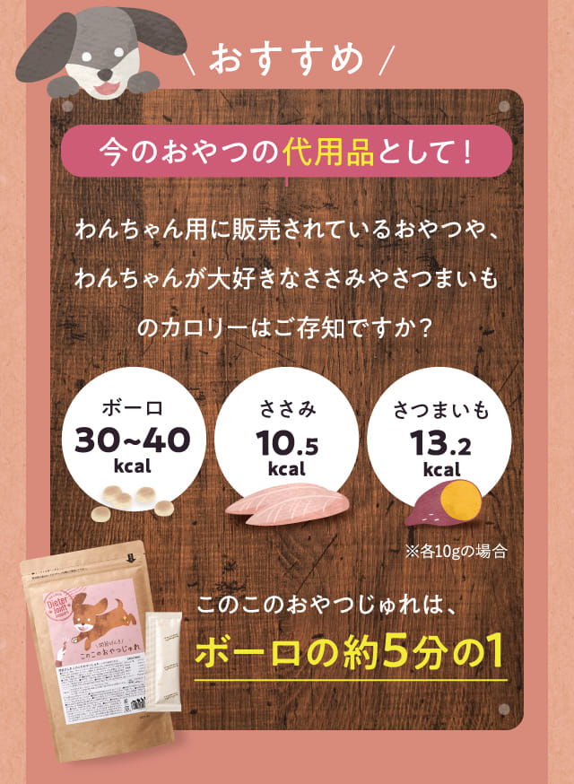 今のおやつの代用品として！