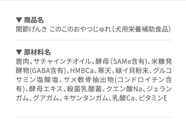 商品名 関節げんき...