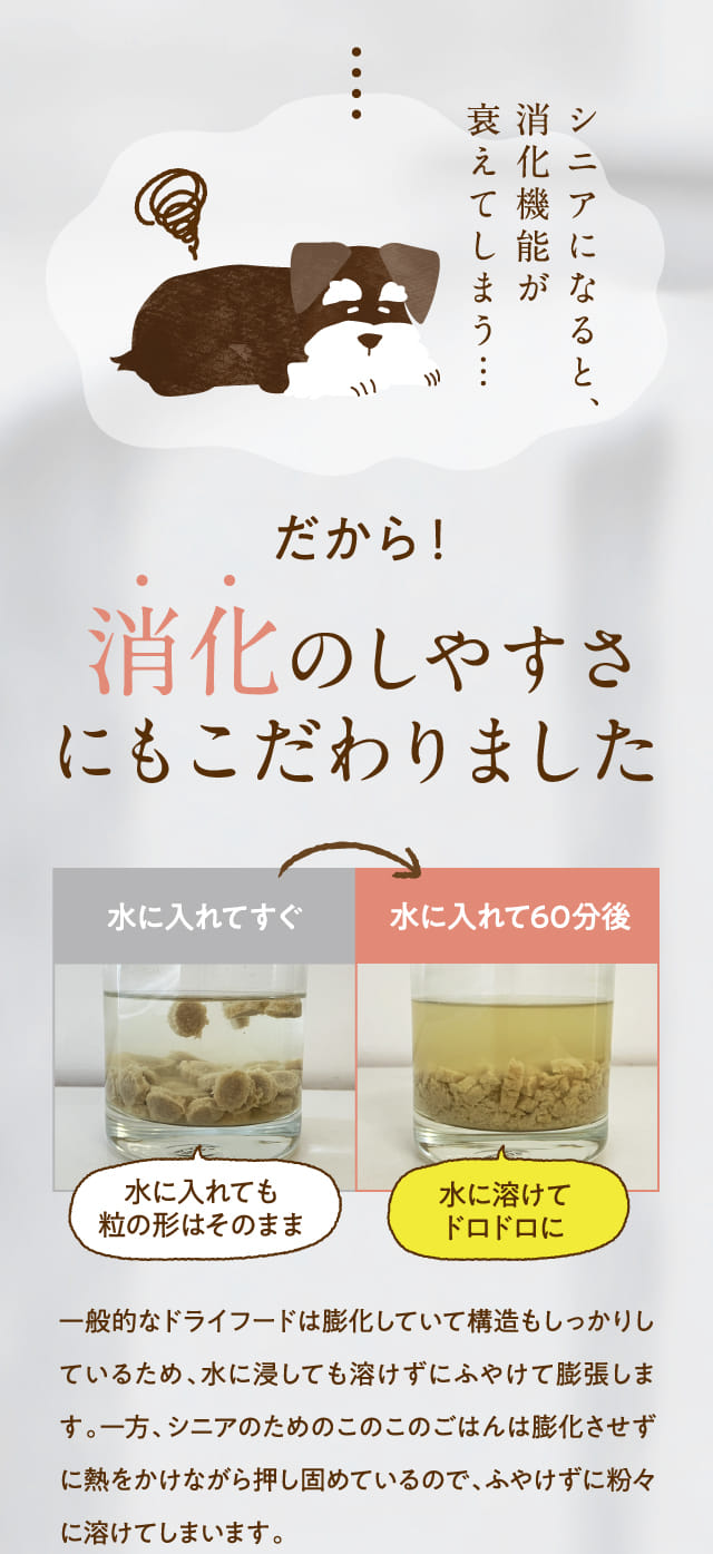 消化のしやすさをにもこだわりました