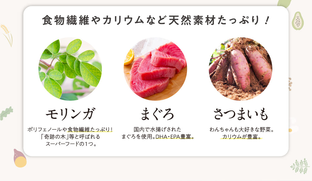 消化を促し、老廃物を出す天然素材たっぷり!