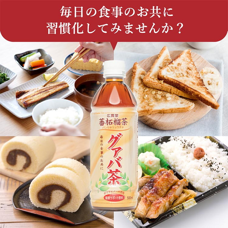 【定期便】 広貫堂 グァバ茶 500ml×24本 （1ケース）